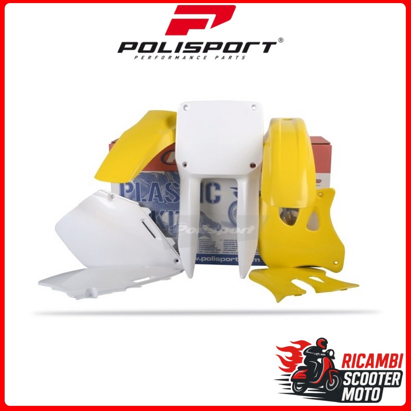 KIT PLASTICHE GIALLO/BIANCO SUZUKI RM 125 1996-1998