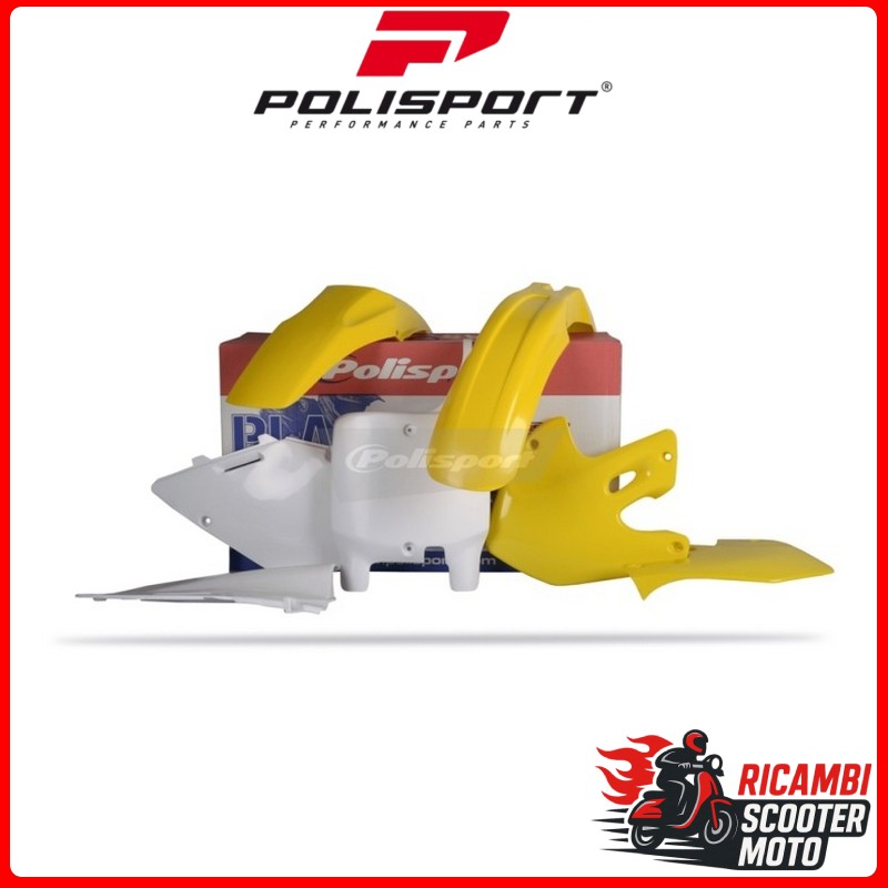 KIT PLASTICHE GIALLO/BIANCO SUZUKI RM 125 1999-2000