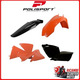 KIT PLASTICHE ARANCIONE/NERO KTM 125 EXC 2001-2002