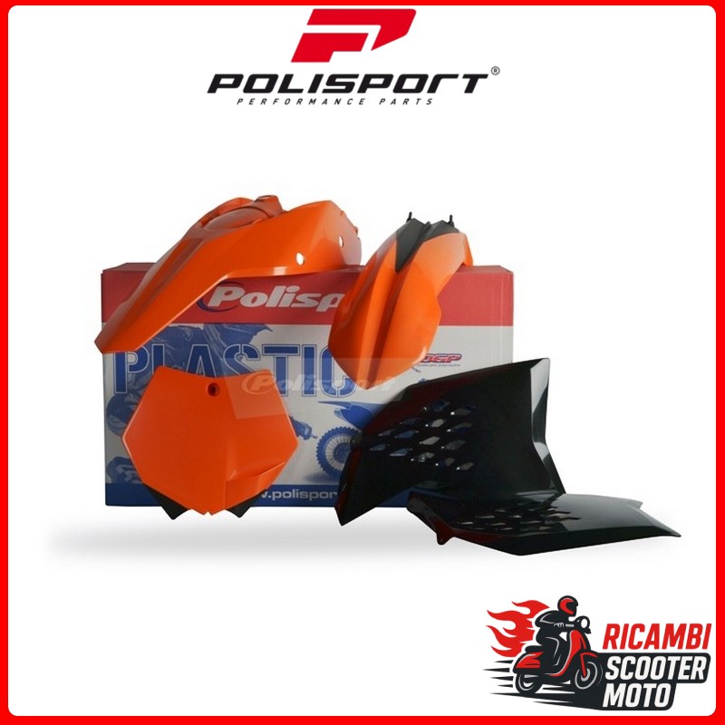 KIT PLASTICHE ARANCIONE/NERO KTM 125 SX 2007-2010