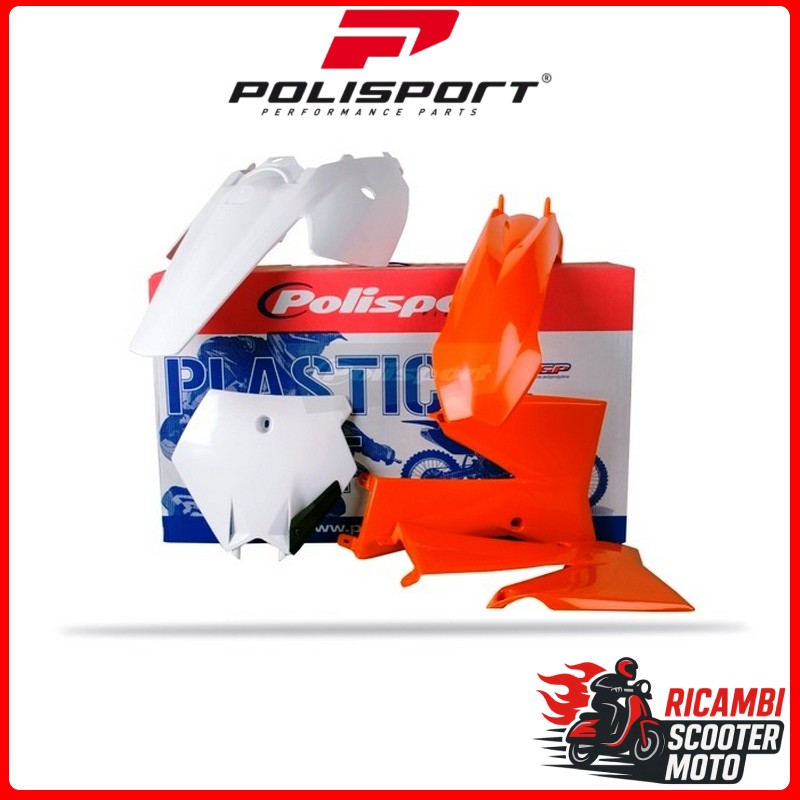 KIT PLASTICHE ARANCIONE/BIANCO KTM 85 SX 2006-2012