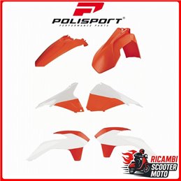 KIT PLASTICHE ARANCIONE/BIANCO KTM 125 EXC 2014-2016