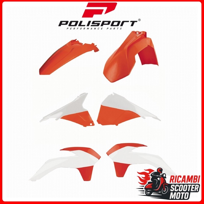 KIT PLASTICHE ARANCIONE/BIANCO KTM 125 EXC 2014-2016