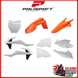 KIT PLASTICHE ARANCIONE16/BIANCO KTM 125 SX 2016-2018