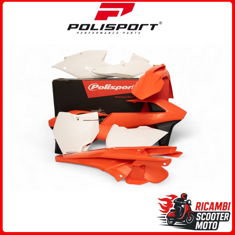 KIT PLASTICHE ARANCIONE16/BIANCO KTM 125 SX 2016-2018