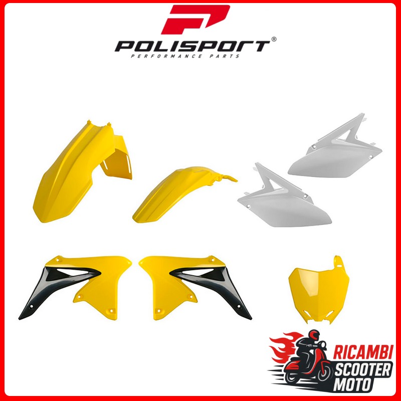 KIT PLASTICHE GIALLO RM01/BIANCO SUZUKI RMZ 250 2010-2018