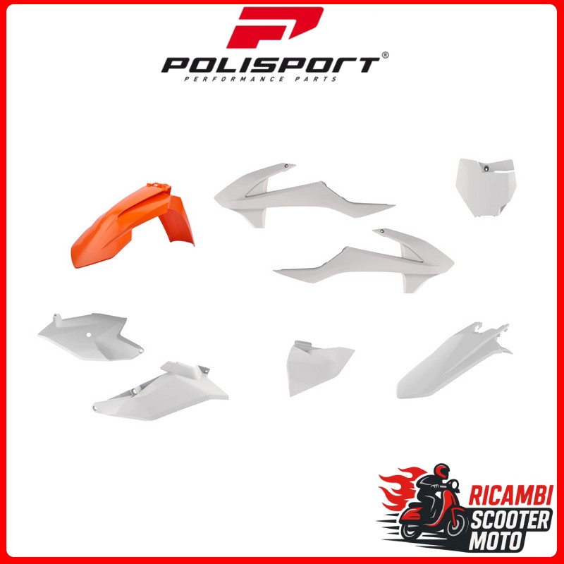 KIT PLASTICHE ARANCIONE16/BIANCO KTM 85 SX 2018-2024
