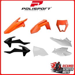 KIT PLASTICHE ARANCIONE16/BIANCO KTM 125 XC-W 2017-2019