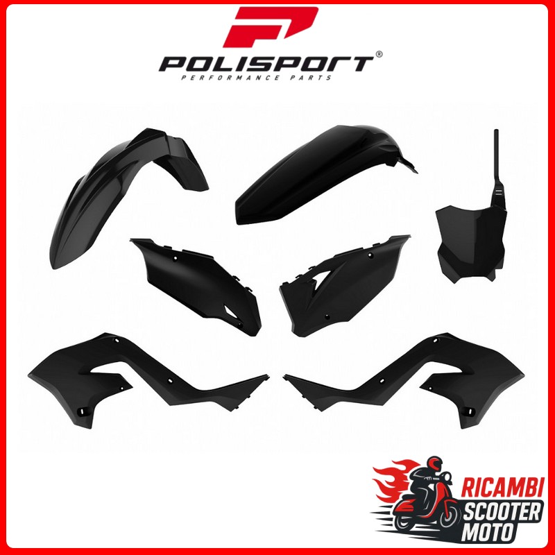 KIT PLASTICHE RESTYLING NERO KAWASAKI KX 125 2003-2008