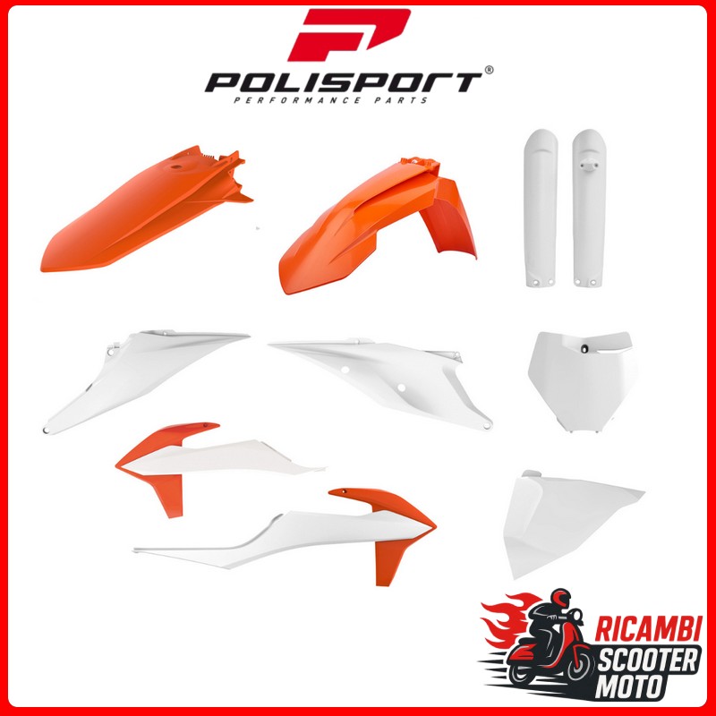 KIT PLASTICHE ARANCIONE16/BIANCO20 KTM 125 SX 2019-2022