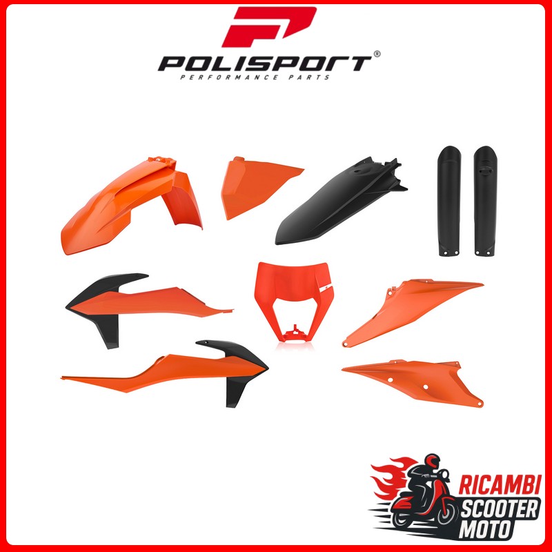 KIT PLASTICHE ARANCIONE16/NERO KTM 250 EXC 2020-2023