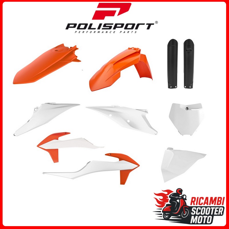 KIT PLASTICHE ARANCIONE16/BIANCO20 KTM 125 SX 2019-2022