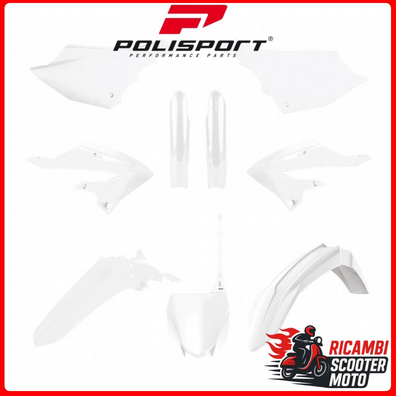 Weißes Kunststoff-Kit YAMAHA YZ 125 2022-2026