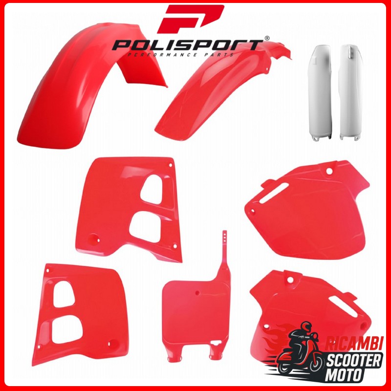 KIT PLASTICHE ROSSO FLUO/BIANCO HONDA CR 125 1991-1992