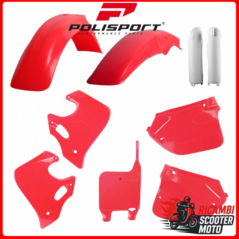 KIT PLASTICHE ROSSO FLUO/BIANCO HONDA CR 125 1993-1994