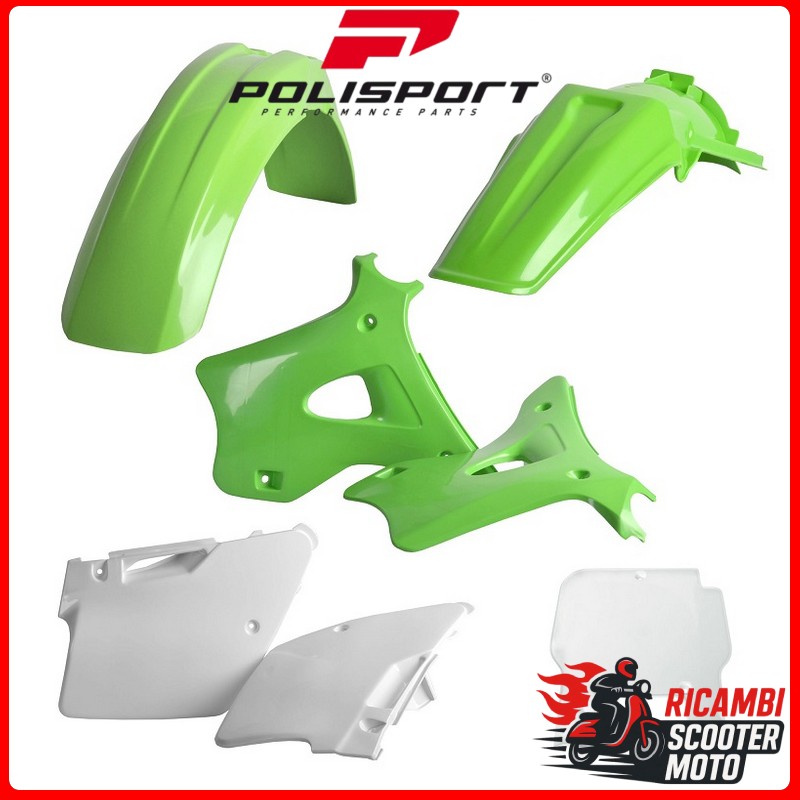 KIT PLASTICHE VERDE/BIANCO KAWASAKI KX 125 1994-1995