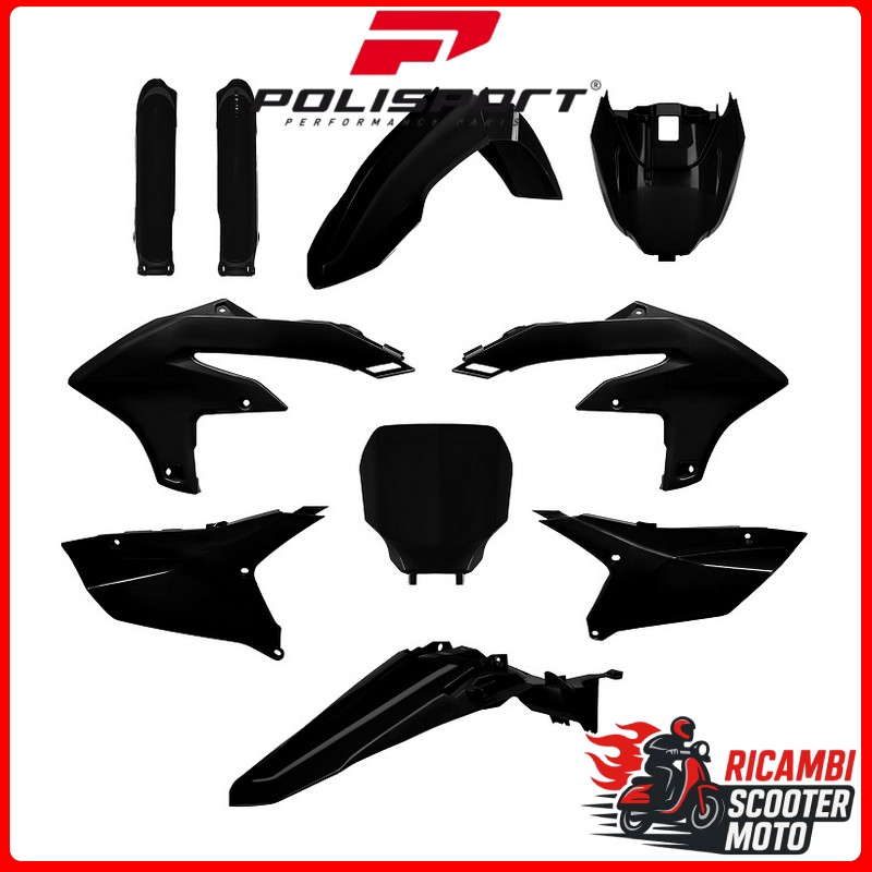 Weißes Kunststoff-Kit YAMAHA YZ 250 F 2024-2026