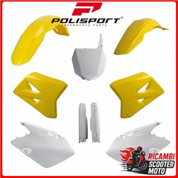 KIT PLASTICHE GIALLO RM01/BIANCO SUZUKI RM 125 2001-2006