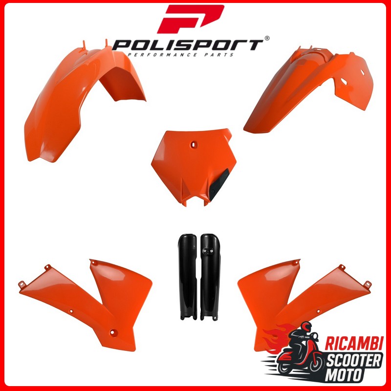 KIT PLASTICHE ARANCIONE/NERO KTM 125 SX 2004-2004