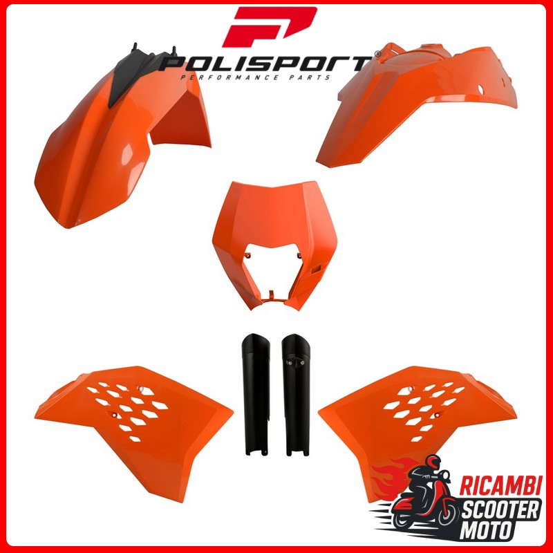 KIT PLASTICHE ARANCIONE/NERO KTM 125 EXC 2008-2011