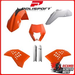 KIT PLASTICHE ARANCIONE/BIANCO KTM 125 EXC 2008-2011