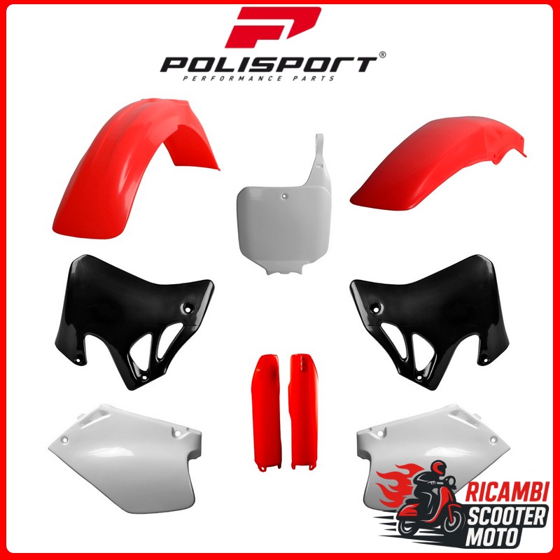 KIT PLASTICHE ROSSO FLUO/BIANCO HONDA CR 125 1995-1997