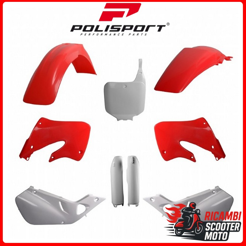 Weißes Kunststoff-Kit HONDA CR 125 1998-1999