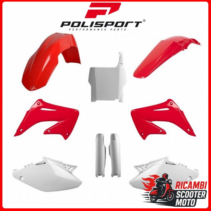 KIT PLASTICHE ROSSO CR04/BIANCO HONDA CR 125 2004-2007