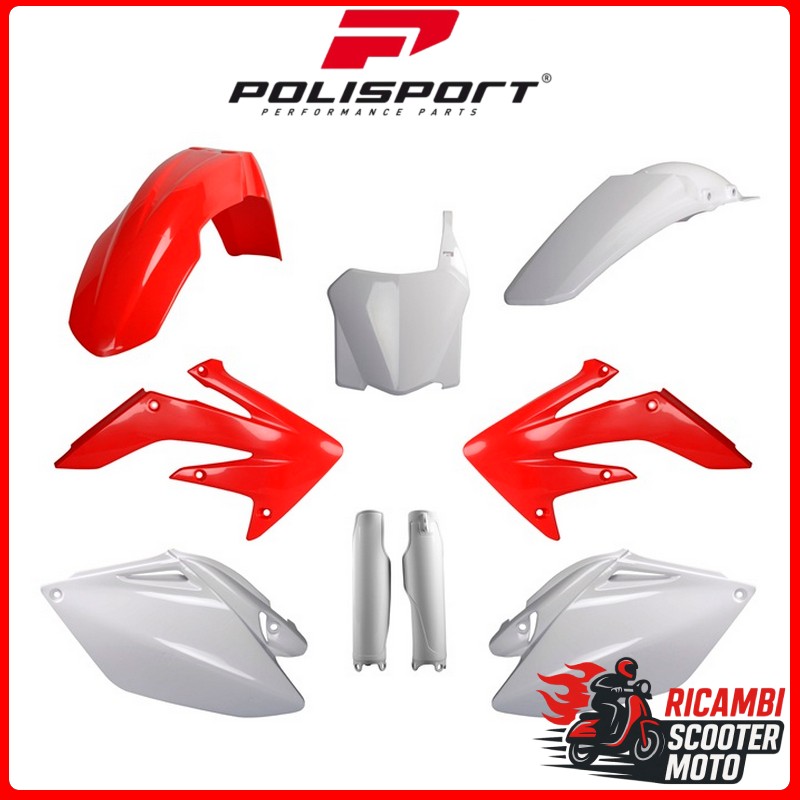 KIT PLASTICHE ROSSO CR04/BIANCO HONDA CRF 250 R 2009-2009