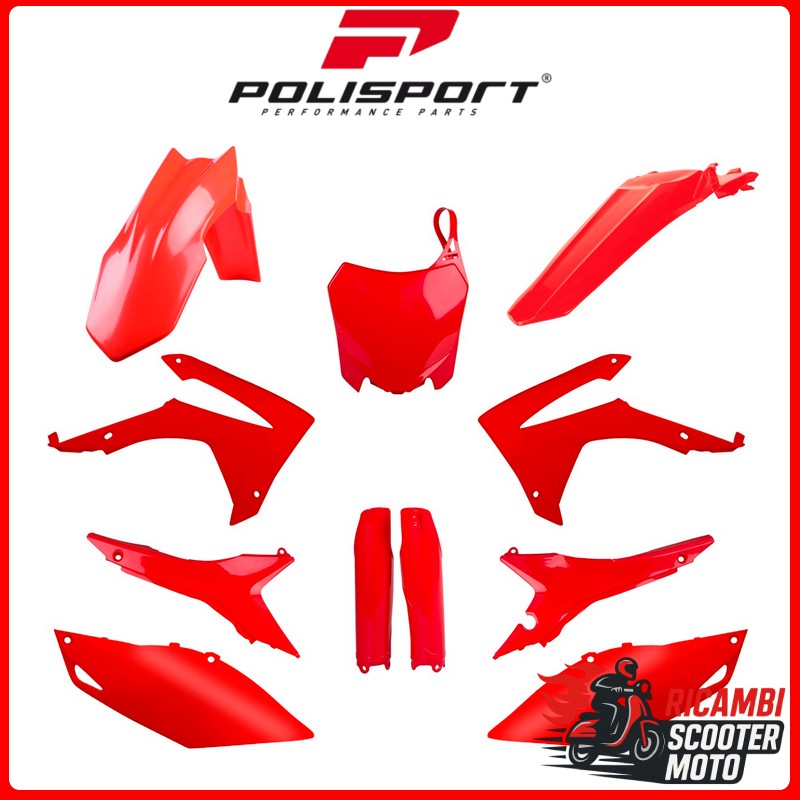 KIT PLASTICHE ROSSO CR04 HONDA CRF 250 R 2014-2017