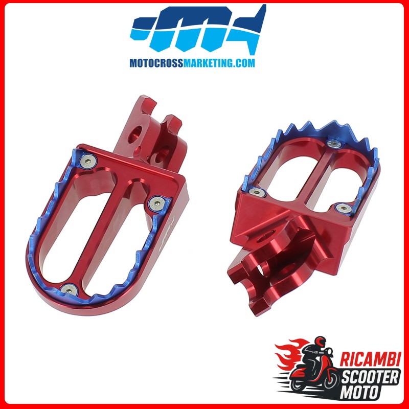 PEDANE POGGIAPIEDI IN ALLUMINIO CON DENTI IN TITANIO HONDA CR 125 2002-2007