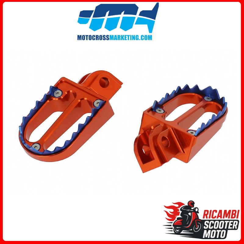 PEDANE POGGIAPIEDI IN ALLUMINIO CON DENTI IN TITANIO KTM 125 EXC 1998-2016