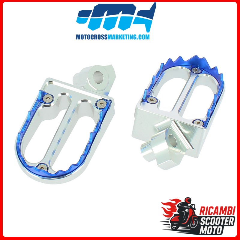 PEDANE POGGIAPIEDI IN ALLUMINIO CON DENTI IN TITANIO SUZUKI RMZ 250 2010-2025