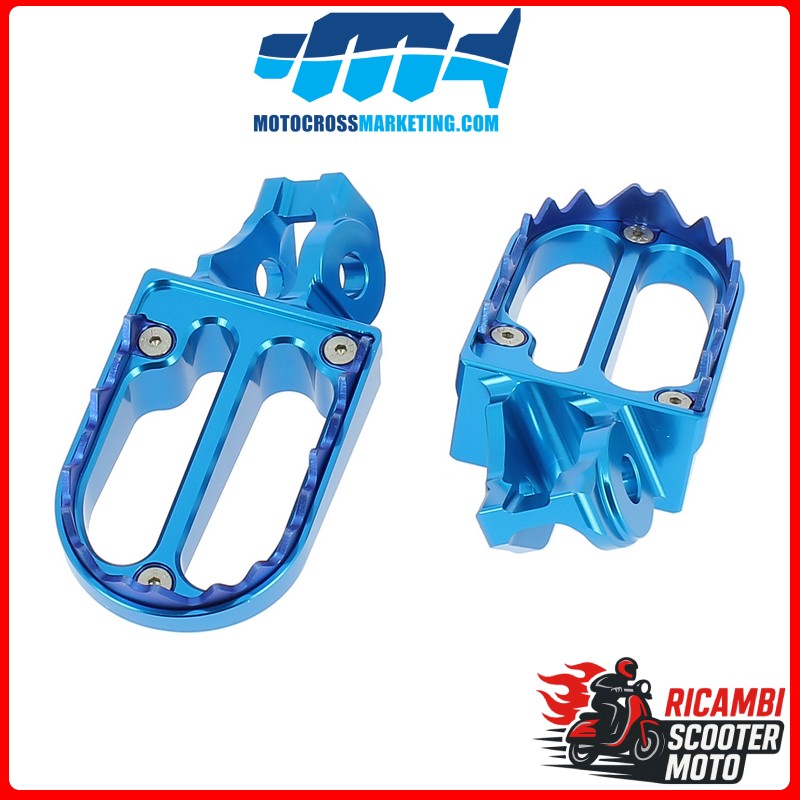 PEDANE POGGIAPIEDI IN ALLUMINIO CON DENTI IN TITANIO HUSQVARNA 125 TC 2016-2022