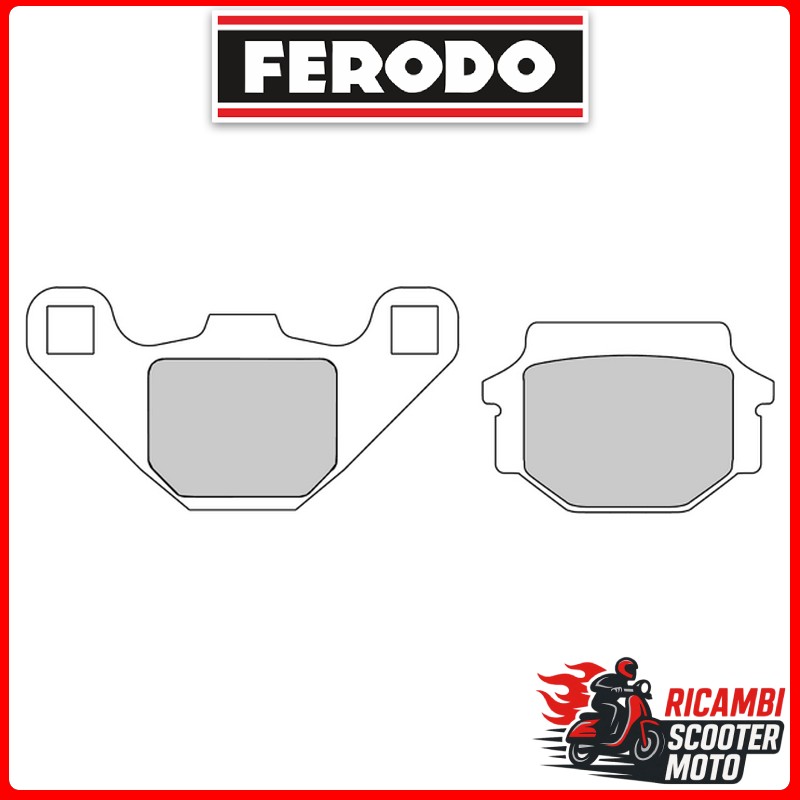 Ferodo Eco Friction Bremsbelage fur Vorder- und Hinterachse KYMCO MXER 50 2002-2003