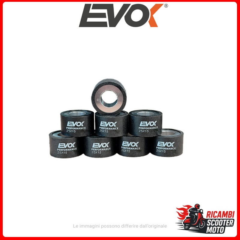 ROLLER KIT EVOK IRON DRIVE 25X15MM 11GR KYMCO X CITING I S EURO4 400 2018-2018