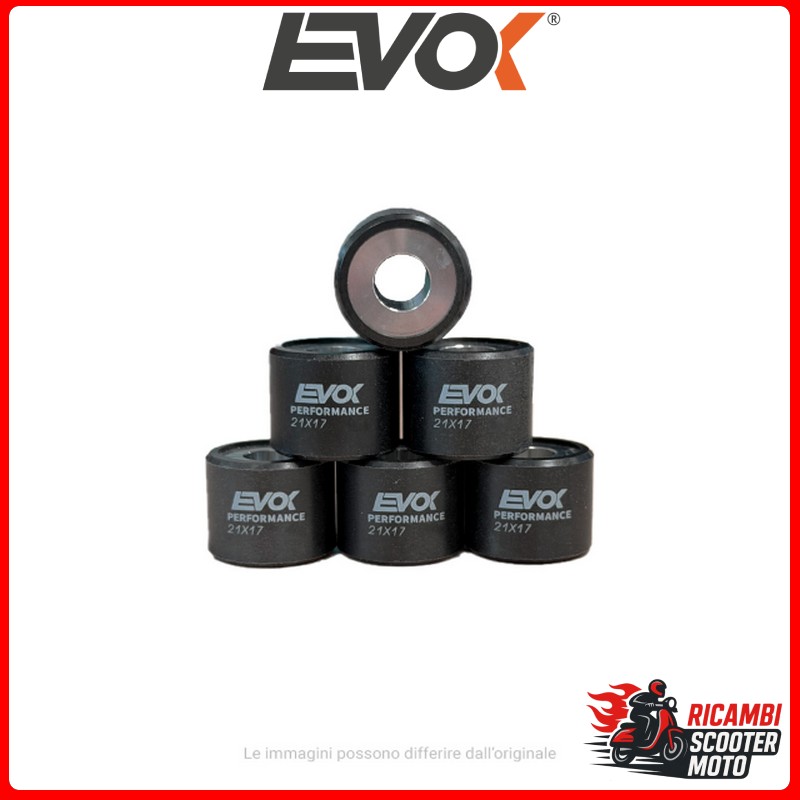 KIT ROULEAU EVOK FER ENTRAÎNEMENT 21X17MM 11GR MALAGUTI MADISON 3 250 2006-2009