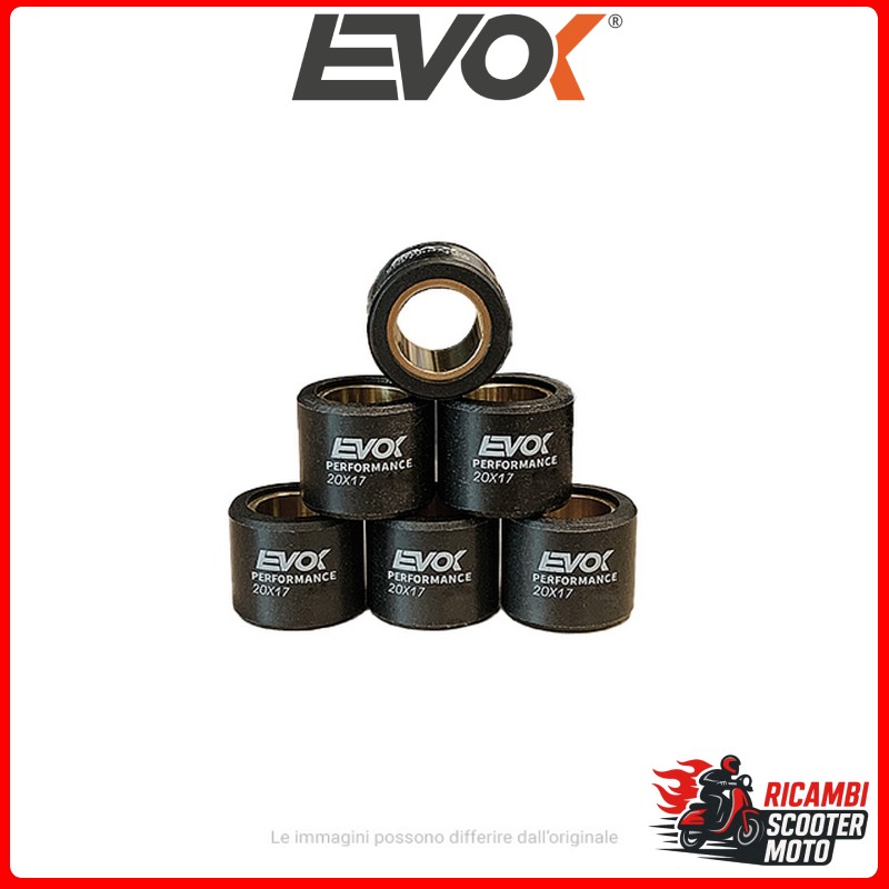 ROLLER KIT EVOK IRON DRIVE 20X17MM 12GR PEUGEOT ELYSEO 150 150 2001-2003