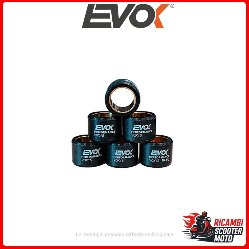 EVOK IRON DRIVE ROLLER KIT 20X15MM 12.5GR SYM JOYRIDE S 125 EURO5 125 2021-2021