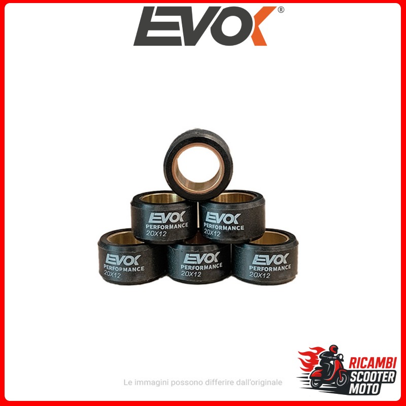 EVOK Eisenantriebsrollensatz 20x12mm 9gr MALAGUTI MADISON R RESTYLING EURO2 125 2003-2004