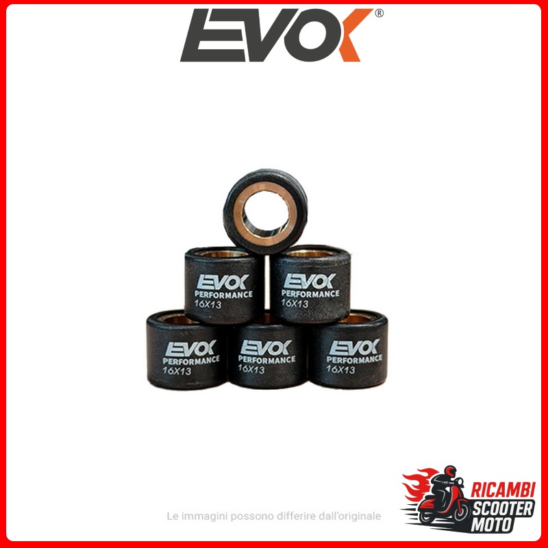 KIT RULLI EVOK IRON DRIVE 16X13MM 5GR GARELLI CAPRI LX 50 2008-2008