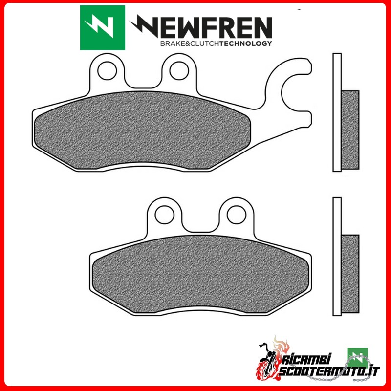 PLAQUETTES DE FREIN ARRIÈRE NEWFREN PIAGGIO BEVERLY 4T 4V HPE 300 2021 - 2023