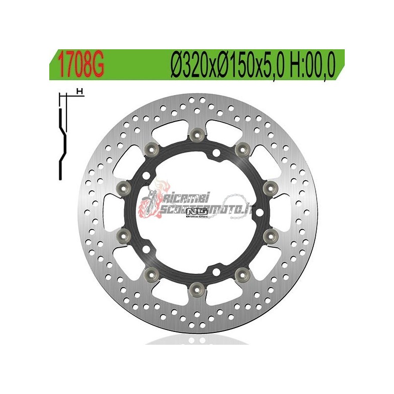 DISQUE DE FREIN AVANT TRIUMPH SPEED TRIPLE (210445-735437) 1050 2008-2015