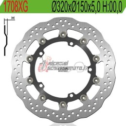 DISCO DE FRENO DELANTERO TRIUMPH SPEED TRIPLE (210445-735437) 1050 2008-2015