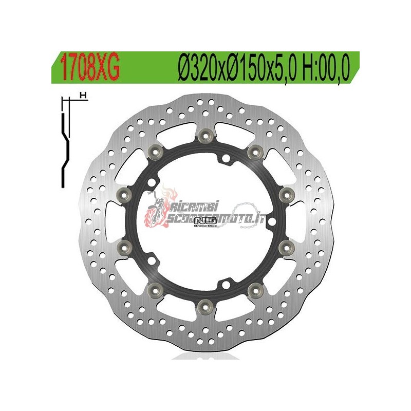 DISCO DE FRENO DELANTERO TRIUMPH SPEED TRIPLE (210445-735437) 1050 2008-2015