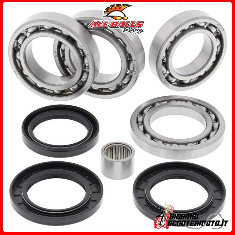 REAR DIFFERENTIAL BEARING AND OIL SEALS KIT All Balls Arctic Cat Wildcat 1000 2014-2015