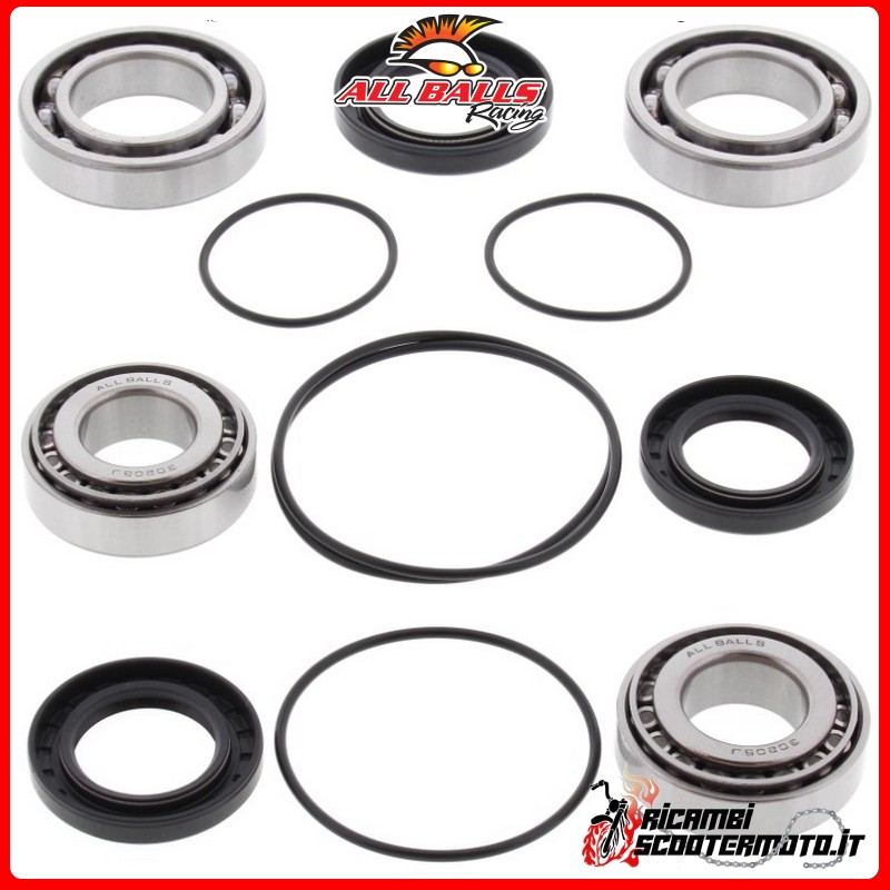 KIT DE COJINETES Y RETENES DE ACEITE DEL DIFERENCIAL DELANTERO All Balls Kawasaki Mule 2510 4x4 1993-2000