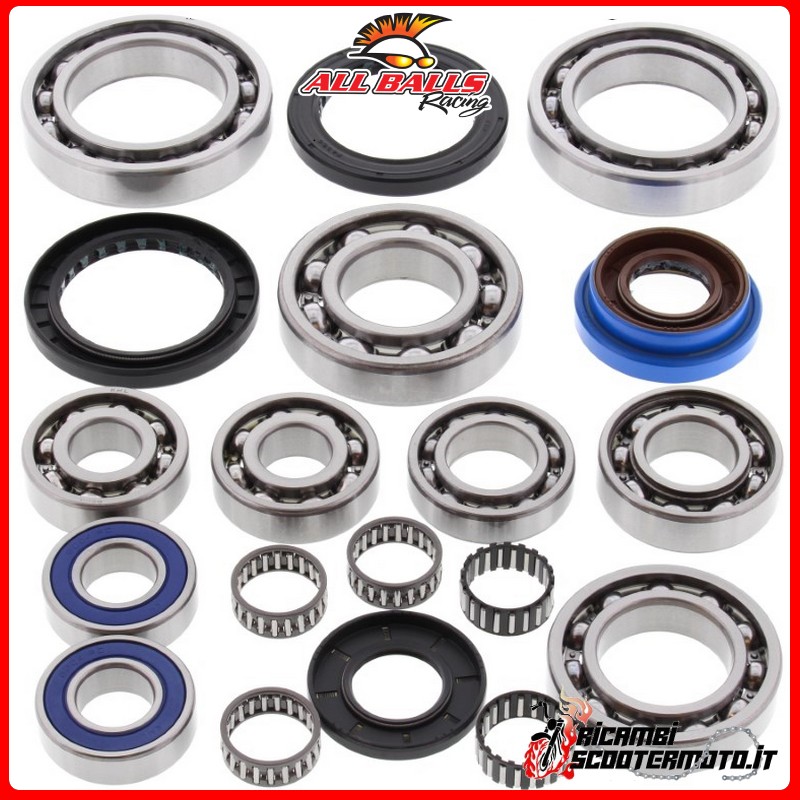 KIT DE COJINETES Y RETENES DE ACEITE DEL DIFERENCIAL TRASERO All Balls Polaris Sportsman 400 4x4 2005