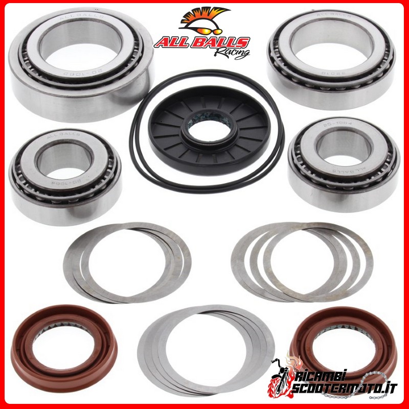 REAR DIFFERENTIAL BEARING AND OIL SEALS KIT All Balls Polaris RZR 4 800 2010-2014