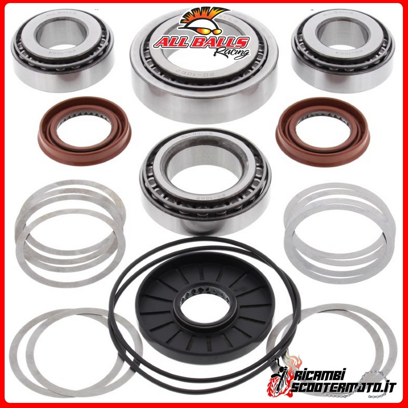 KIT DE COJINETES Y RETENES DE ACEITE DEL DIFERENCIAL TRASERO All Balls Polaris Ranger 2x4 500 2008-2009